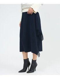 【SALE／20%OFF】【La maglia due】 フリンジAライン ニットスカート EPOCA エポカ スカート ロング・マキシスカート ネイビー ホワイト ブルー【RBA_E】【送料無料】[Rakuten Fashion]
