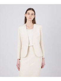 【SALE／65%OFF】【EPOCA DI BASE】 ウールシルクダブルクロス ノーカラージャケット 《WEB&一部店舗限定》 EPOCA エポカ ジャケット・アウター ノーカラージャケット ホワイト グリーン【RBA_E】【送料無料】[Rakuten Fashion]