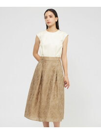 【SALE／50%OFF】シアージャカード ドッキングドレス EPOCA エポカ ワンピース・ドレス ワンピース ネイビー ベージュ【RBA_E】【送料無料】[Rakuten Fashion]