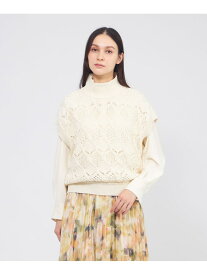 ケーブルニット タートルネックジレ EPOCA エポカ トップス ニット ホワイト ネイビー【送料無料】[Rakuten Fashion]