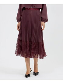 【SALE／30%OFF】レースコンビパウダリージョーゼット プリーツスカート EPOCA エポカ スカート その他のスカート ワインレッド ネイビー【RBA_E】【送料無料】[Rakuten Fashion]
