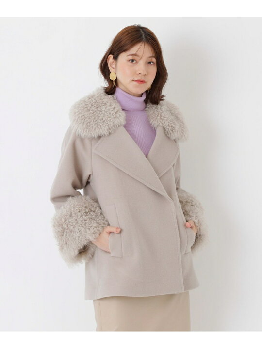 楽天市場】【SALE／50%OFF】ムートンコンビ ウールコート EPOCA エポカ  