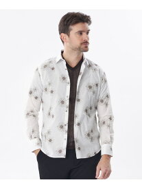 花柄刺しゅうシャツ EPOCA UOMO エポカ トップス シャツ・ブラウス ホワイト ブラック【送料無料】[Rakuten Fashion]