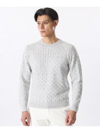 【SALE／15%OFF】ジグザグミックスニット EPOCA UOMO エポカ トップス ニット グレー ホワイト【RBA_E】【送料無料】[Rakuten Fashion]