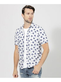 【SALE／50%OFF】フラワープリントシャツ EPOCA UOMO エポカ トップス シャツ・ブラウス ホワイト ネイビー【RBA_E】【送料無料】[Rakuten Fashion]