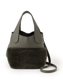 【SALE／20%OFF】【RIPANI】ムートンコンビバケツバッグ《WEB&EPOCA THE SHOP店舗限定》 EPOCA エポカ バッグ ハンドバッグ カーキグリーン グレー【RBA_E】【送料無料】[Rakuten Fashion]