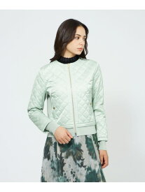 【SALE／40%OFF】サテンキルト ノーカラージャケット EPOCA エポカ ジャケット・アウター ノーカラージャケット ホワイト グリーン【RBA_E】【送料無料】[Rakuten Fashion]
