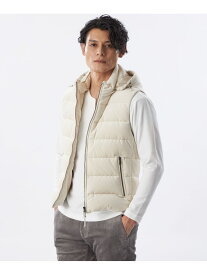 【SALE／16%OFF】*Safari11月号掲載*ベロアツイルジャージーダウンベスト EPOCA UOMO エポカ ジャケット・アウター ダウンジャケット・ダウンベスト ホワイト ブラック【RBA_E】【送料無料】[Rakuten Fashion]