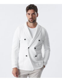 【SALE／50%OFF】*Safari5月号掲載*ニットダブルジャケット EPOCA UOMO エポカ ジャケット・アウター テーラードジャケット・ブレザー ホワイト ネイビー【RBA_E】【送料無料】[Rakuten Fashion]