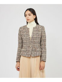 ファンシーツィード ノーカラージャケット EPOCA エポカ ジャケット・アウター ノーカラージャケット ベージュ【送料無料】[Rakuten Fashion]