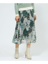 【SALE／40%OFF】ニュアンスフラワープリント フレアスカート EPOCA エポカ スカート ロング・マキシスカート グリーン ネイビー【RBA_E】【送料無料】[Rakuten Fashion]