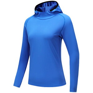 スポーツウェア 軽量 保温 裏起毛 フード付き W24605 クイックドライ ロングシャツ 防風 温かい ランニングウェア レディース おしゃれ 長袖 ロングシャツ 速乾生地