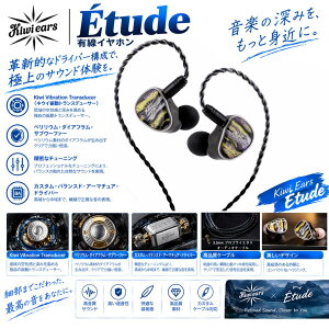 �yPR�z�u���������vKiwi Ears Etude �L���C���z�� �J�i���^ ���^ ���j�^�[ �j���[�g���� ������ �n�C���] 1DD 3BA IEM2pin 3.5mm �L�E�C�E�C���[�Y