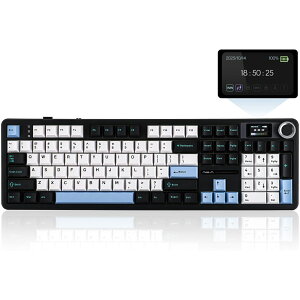 �yPR�zEPOMAKER X Aula F108 PRO ���C�����X�Q�[�~���O�L�[�{�[�h �X�N���[���t�� 8000mAh�o�b�e���[ �z�b�g�X���b�v�Ή� �v���O�����\��104�̃L�[�ƃm�u RGB�o�b�N���C�g Mac/PC/Android�p �Z�K�F�؎�