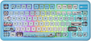 KiiBOOM Phantom81 Lite 75% �K�X�P�b�g ���J�j�J���L�[�{�[�h QMK&VIA�v���O���}�u���Ή� 3���[�h���C�����X�Q�[�~���O�L�[�{�[�h RGB�o�b�N���C�g ABS�P�[�X+UV�R�[�e�B���O�Z�p �z�b�g�X���b�v�Ή� W