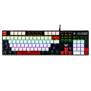 �������� MechLands Aula S500 �L���Q�[�~���O�L�[�{�[�h 100%�t���T�C�Y ���J�j�J���L�[�{�[�h �e���L�[�t�� 104�L�[ NKRO ��x�� �����L�[�L���b�v RGB�o�b�N���C�g�t�� PC & e�X�|�[�c���� �l�ԍH�w