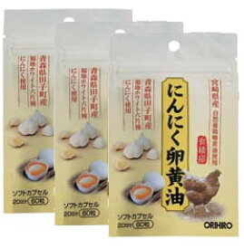 （送料無料・メール便）オリヒロ にんにく卵黄油フックタイプ(3袋セット) サプリメント 健康維持 サプリ 生活習慣