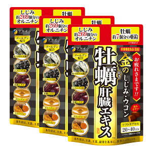 (送料無料・メール便)金のしじみウコン牡蠣肝臓エキス 80粒(3袋セット)