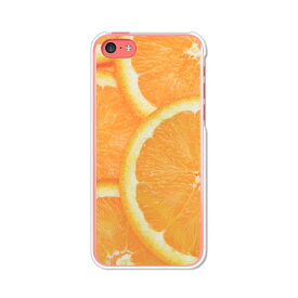 送料無料 iPhone5C アイフォン5C ケース/カバー 【フレッシュオレンジ クリアケース素材】iPhone5C専用 クリアハードケース ジャケット