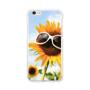 送料無料 iPhone6 アイフォン ケース/カバー 【SUNフラワーGlass クリアケース素材】iPhone6 ジャケット Apple au softbank docomo