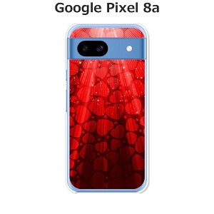 Google Pixel 8a カバー/ケース シリコンケースよりもコシがありゴミがつきにくいTPUカバー 【降り注ぐハート TPUソフトケース】グーグルピクセル8a Google Pixel 8a スマホケース 携帯ケース 携帯カ
