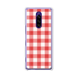 Xperia 1 SO-03L/SOV40/802SO/J9110/Professional Edition J9150共通ケース/カバー 【ワッフルチェック クリアケース素材】xperia1 so03l カバー エクスペリア1 SO-03L