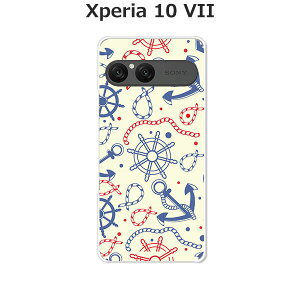 Xperia 10 VII SO-52F/SOG16/A502SO/XQ-FE44 共通 ケース/カバー 【マリン柄2】選べる ハードケース と シリコンケースよりほど良い硬さのTPU ソフトケース エクスペリア10VII ドコモ au ソフトバンク ほか