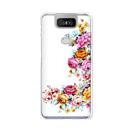 ASUS ZenFone6(ZS630KL) ケース/カバー 【ワンポイントFLOWER クリアケース素材】ASUSzenfone6ケース ゼンフォン6カバー zenfon6 カバー mineo OCNモバイルONE IIJmio NifMo他 携帯カバー