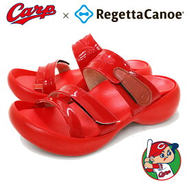 Regetta Canoe リゲッタ カープ サンダル レディース 限定 プロ野球 グッズ コラボ 広島東洋カープ 12球団 カープ女子 おしゃれ お洒落 早い者勝ち ギフト プレゼント ファン 応援グッズ 大きいサイズ 小さいサイズ S M L LL 日本製 国産 ホワイトデー