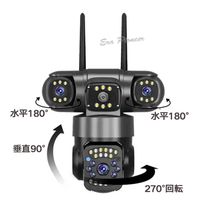 楽天市場】防犯カメラ 監視カメラ 屋外防水 600万画素 3レンズ 3画面