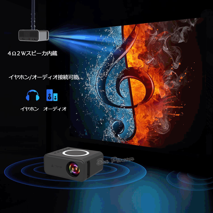 楽天市場】プロジェクター 小型 ワイヤレスミラーリング Led投影