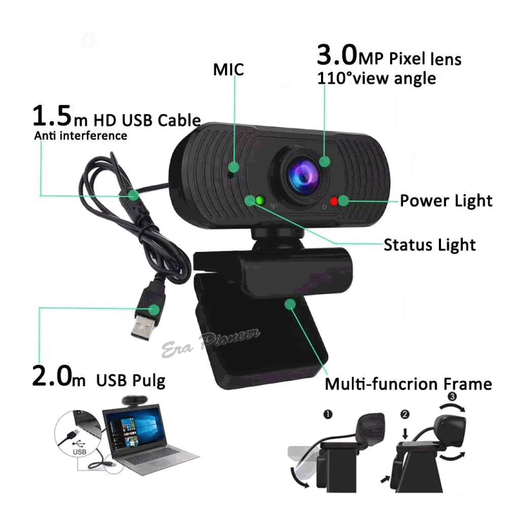 楽天市場】【レターパック送料無料】ウェブカメラ webカメラ 1080P 200