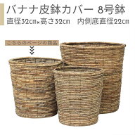 バナナ皮 観葉植物 鉢カバー 8号鉢 深鉢カバー 人気 【受け皿プレゼント・送料無料】 自然素材 鉢 北欧 …