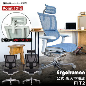 【 2025新型・公式店限定モデル / 豪華レビュー特典 / 在庫即日出荷 】エルゴヒューマン フィット2 / ヘッドレスト / 高機能メッシュオフィスチェア / ゲーミングチェア / FIT2-HAM　※お届け時は完成品をお客様ご指示の場所まで搬入して梱包材を回収します。