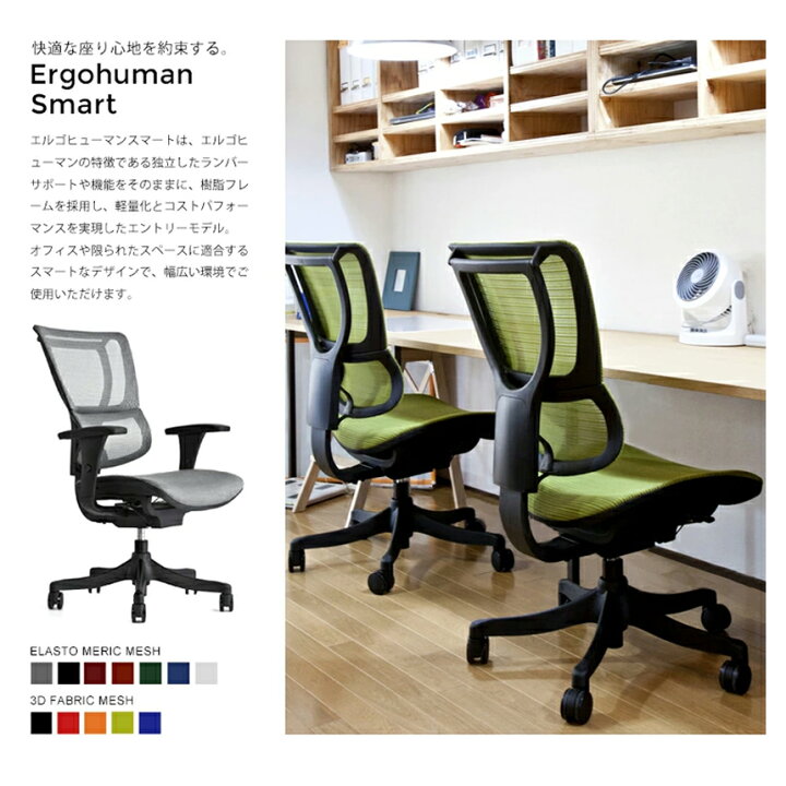楽天市場】【Ergohuman 公式店】お客様組立(肘掛付)【送料無料】高機能  
