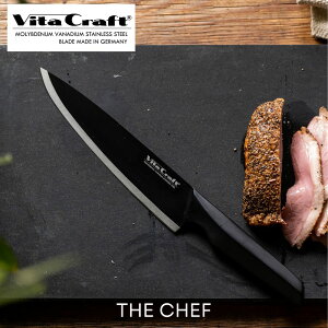Vita Craft �\���b�h�i�C�t �V�F�t�i�C�t THE CHEF SOLID KNIFE BLACK �r�^�N���t�g � ���� ����� �V�F�t �I�[���X�e�����X ��̌^ ������� �L�b�`���c�[�� �L�b�`�� �V���v�� �ϋv�� �ϐH�� ��