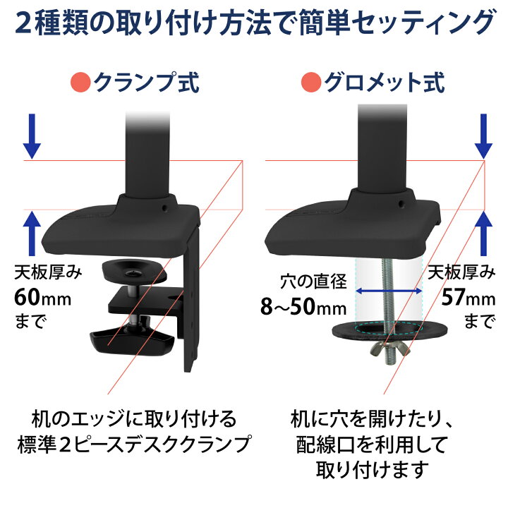 楽天市場】【お買い物マラソン期間ポイント10倍】【モニターアーム 