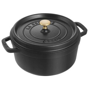 �ő�30���Ԃ������Ώ� staub �X�g�E�u �u �s�R �R�R�b�g ���E���h �u���b�N 22cm �v ���� �z�[���[ �� IH�Ή� �V���A���i���o�[�t�� La Cocotte Round 40509-305