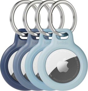 Belkin AirTag�P�[�X �ی�J�o�[ �h�� ���]�� ���z �q�� ���S �����h�~ ����h�~ ���h�~ �� �L �L�[�z���_�[ �L�[�����O 4���� �u���[ MSC001dsBL
