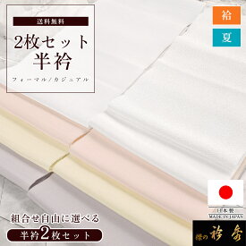 衿秀 公式 半衿 2枚セット 1000円 送料無料 日本製 ぽっきり 半襟 はんえり 選べる 白 カラー 塩瀬 絽 縮緬 冬 袷 夏 ポリエステル 洗える えりひで eh tb