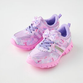光る靴 ひかるシューズ 16cm 17cm 18cm 子供 女の子 保育園 幼稚園 園児 幼児 キッズ 小学生 パープル ピンク リボン かわいい おしゃれ マジックテープ 人気 おすすめ おでかけ プレゼント クリスマス 誕生日 ギフト 孫 送料無料