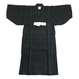 子供 男の子 浴衣 No.03 黒 刺子柄 110cm 在庫処分品 【cp】