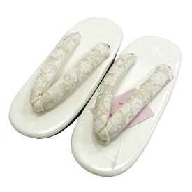 草履 子供 女の子 No.21 台 白 鼻緒 ベージュ 花柄 18cm 20cm 22cm 七五三 和装 お正月 ひな祭り 在庫処分品 【COM/LE】