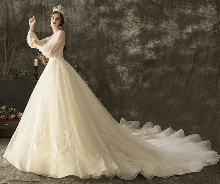 定価34万】AULANOVA 苦しみ ウエディングドレス 結婚式 プリンセスライン 