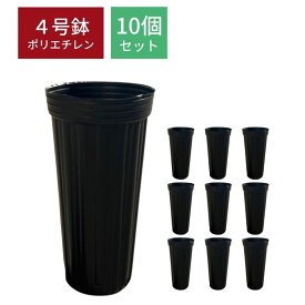 鉢 黒 4号 プラスチック ブラック ロングポット プレステラ プラステラ 育苗 ハイパーロング 多肉植物 スリット
