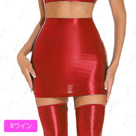 s27#セクシー スカート 光沢 当日発送 2type 9color ミニスカート 極薄 タイトスカート コスプレ 衣装 仮装 レディース シースルー 膝上 着痩せ 大きいサイズ