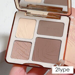スリムクリエイト パウダー 日本国内当日発送 4color set 2type フェイスカラー 韓国コスメ ハイライト 化粧品 シェーディング チークカラー メイクアップ #cs345