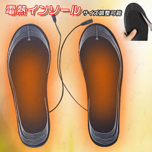 z61#電熱インソール 日本国内当日発送 中敷き サイズ調整 USB給電 温度調整 足温器 足元暖房 フットヒーター 冷所作業 あったか グッズ 防寒 インソールヒーター
