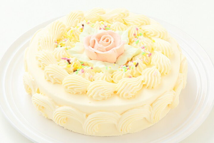 楽天市場 バタークリームケーキ 6号 バターケーキ お祝い 誕生日 バースデーケーキ 売れ筋 おすすめ デコレーションケーキ エリヤ洋菓子店