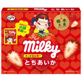 不二家 ミルキー とちあいか味 栃木土産 6粒×6箱入 いちご お土産